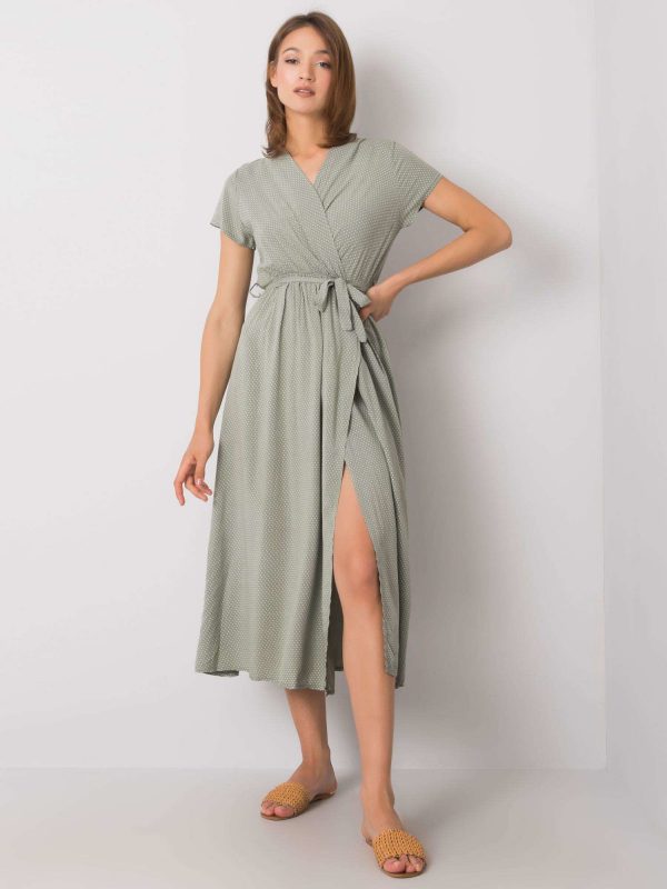 Josephine Green Slit Dress