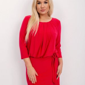 Ashe Bright Red Plus Size Dress