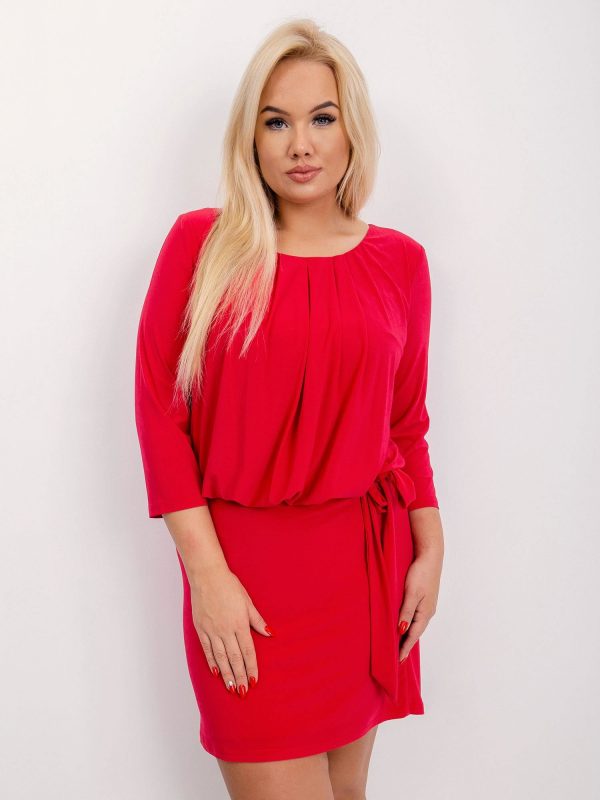 Ashe Bright Red Plus Size Dress