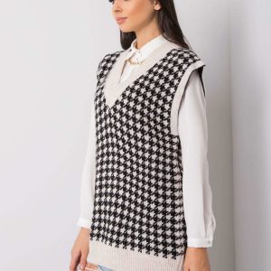 White and black vest Antonia