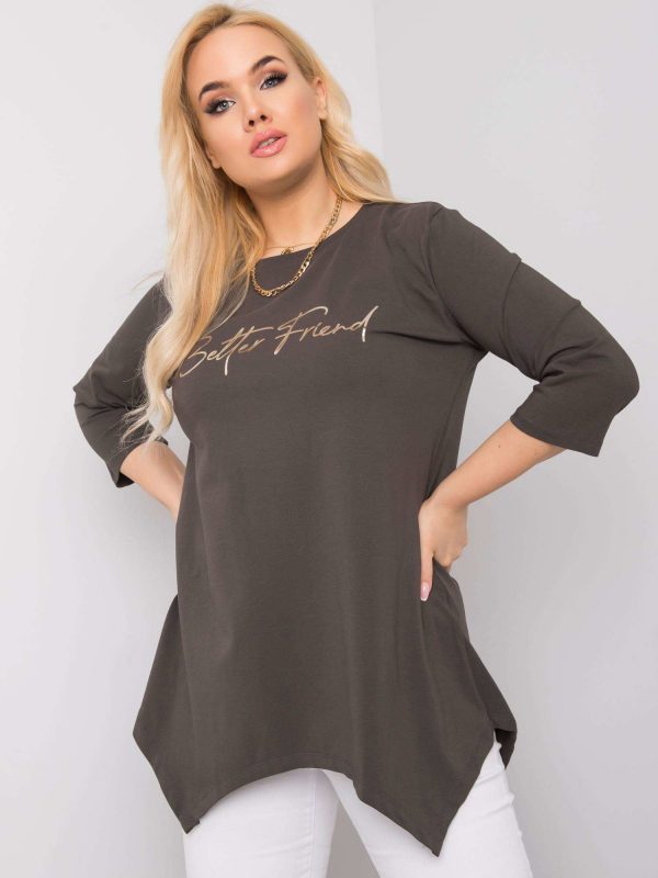 Dark khaki blouse Rylee