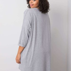 Grey melange Gillian cotton tunic