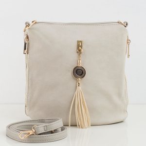 Light Beige Tassel Handbag