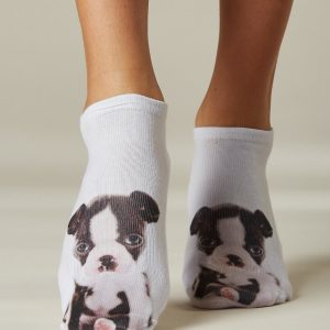 Women's foot socks with dog