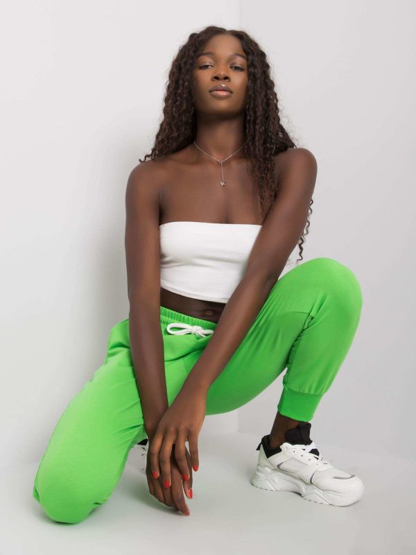 Cailie Green Cotton Sweatpants