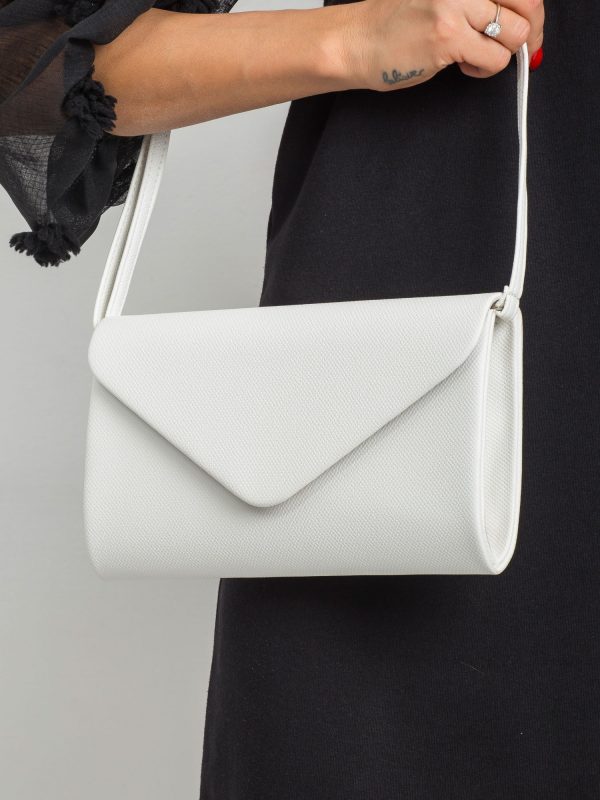 White clutch bag