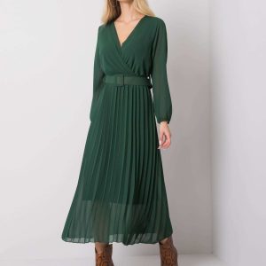 Beatrice's dark green dress