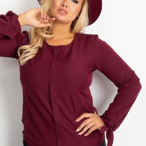 Burgundy plus size blouse Venice