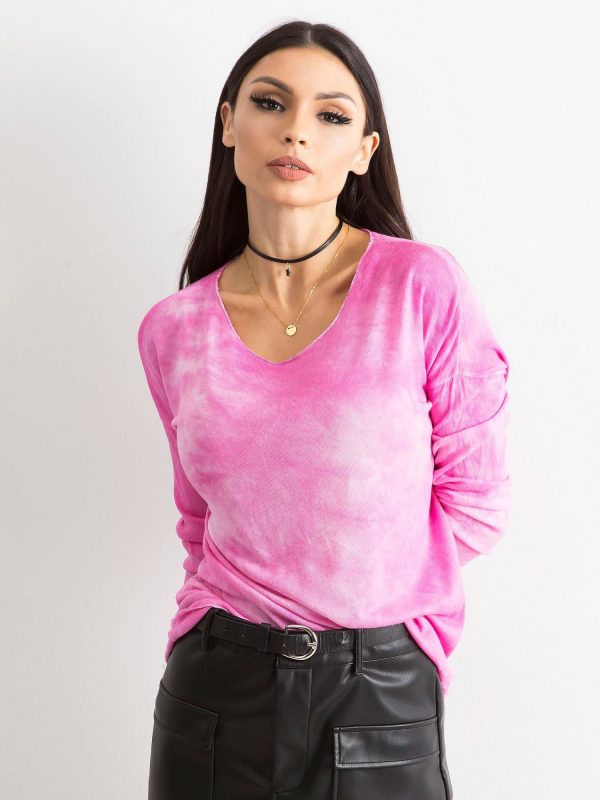 Women's Pink Long Sleeve Blouse