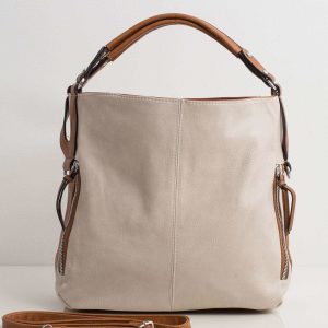 Light Beige Eco Leather City Bag