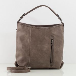 Dark beige eco-leather bag