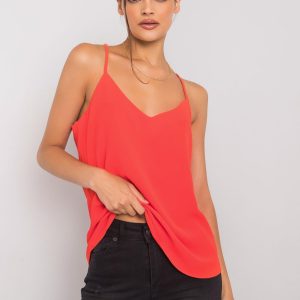 Red top women's strappy top Linda