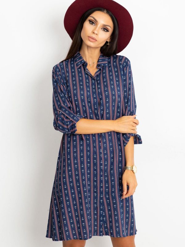 RUE PARIS Navy blue dress Captain