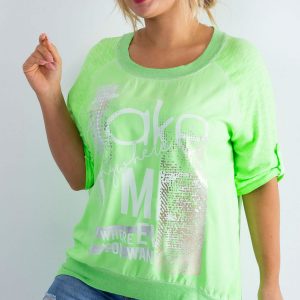 Fluo green blouse Presence PLUS SIZE