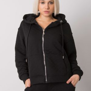 Arezzo black quilted zipper sweatshirt