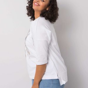 White blouse with Cassia appliques