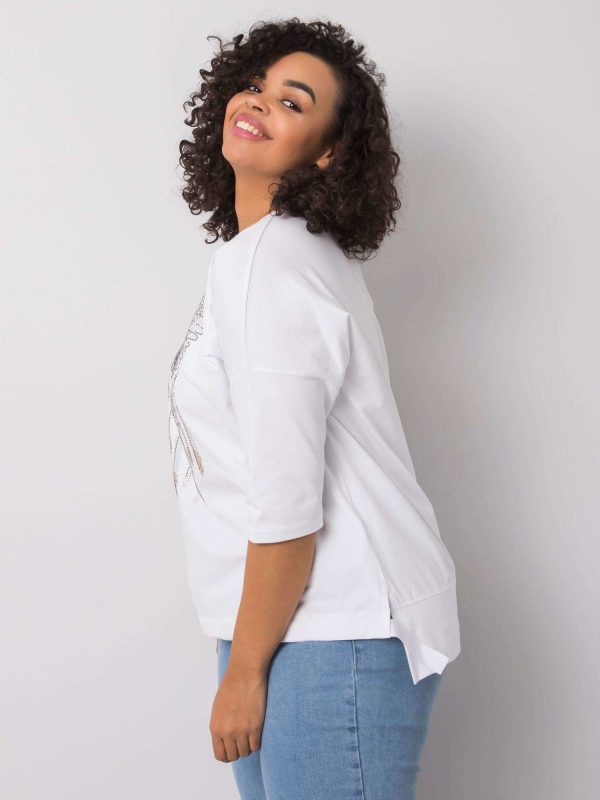 White blouse with Cassia appliques