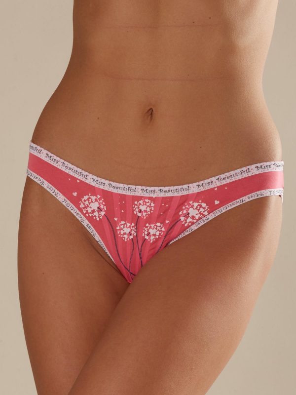 Pink print panties