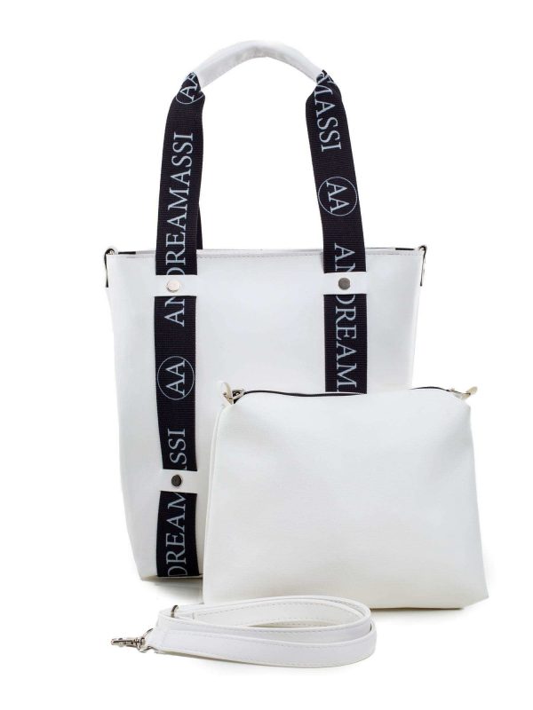 White bag with detachable sachet