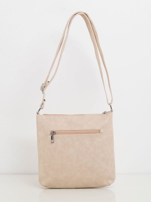 Beige eco-leather handbag