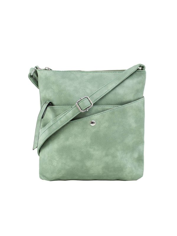 Green ladies bag with pockets