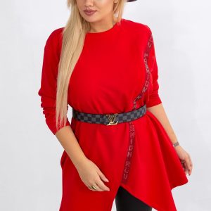 Red tunic plus size Pause