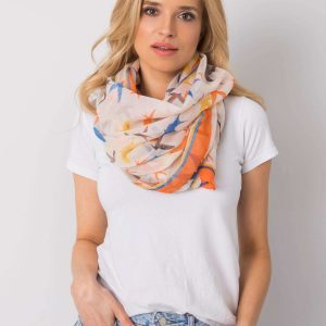 Beige and orange wrap with print