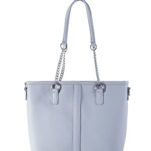 Light Blue Shoulder Bag with Cosmetic Bag