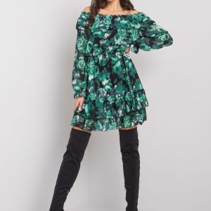 Black and green Spanish dress with flowers Erine