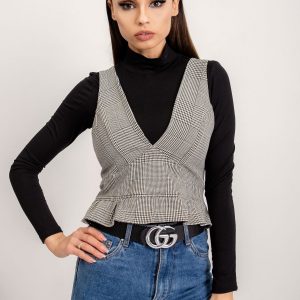 BSL Grey Checkered Top