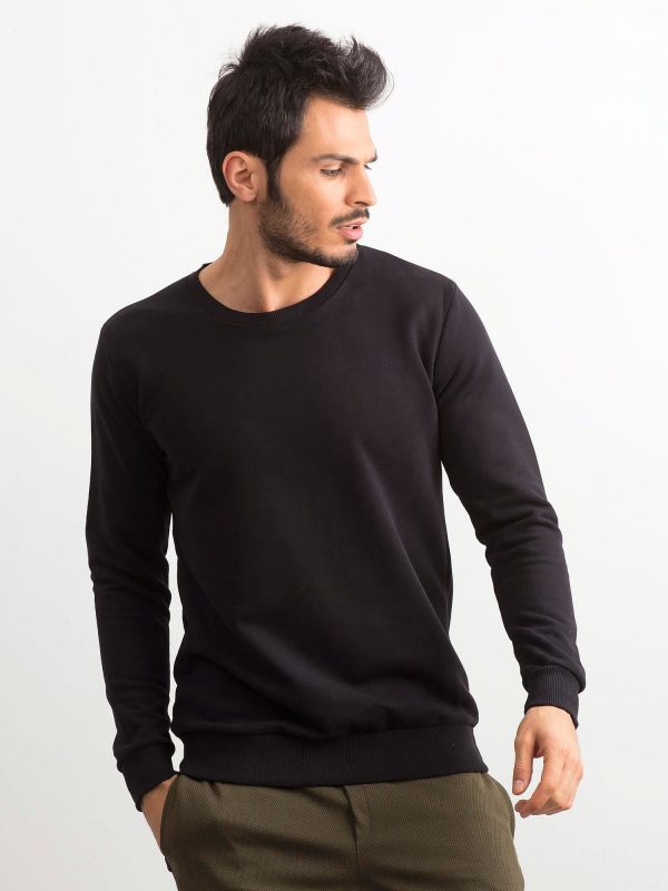 Men's Black Cotton Sweatshirt