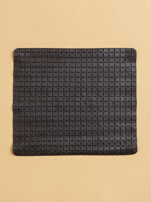 Black Square Bathroom Mat