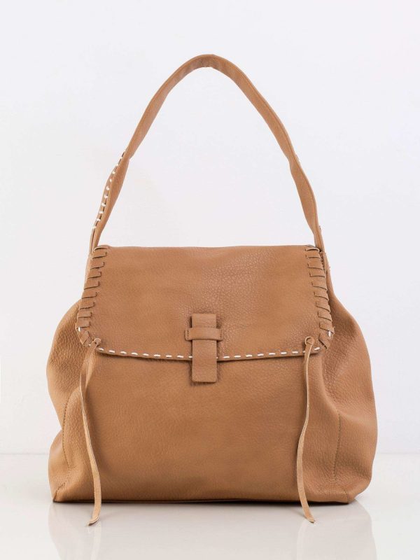 Beige Soft Flip Bag