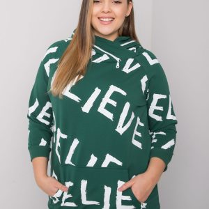 Dark green patterned sweatshirt plus size Perth