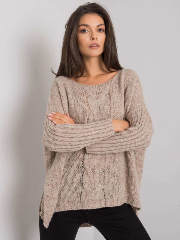 Beige loose sweater Tiffianie OCH BELLA