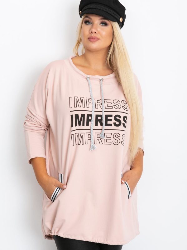 Dirty pink sweatshirt plus size Impress