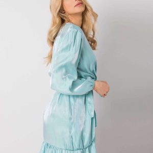 Mint dress with flounce Jane