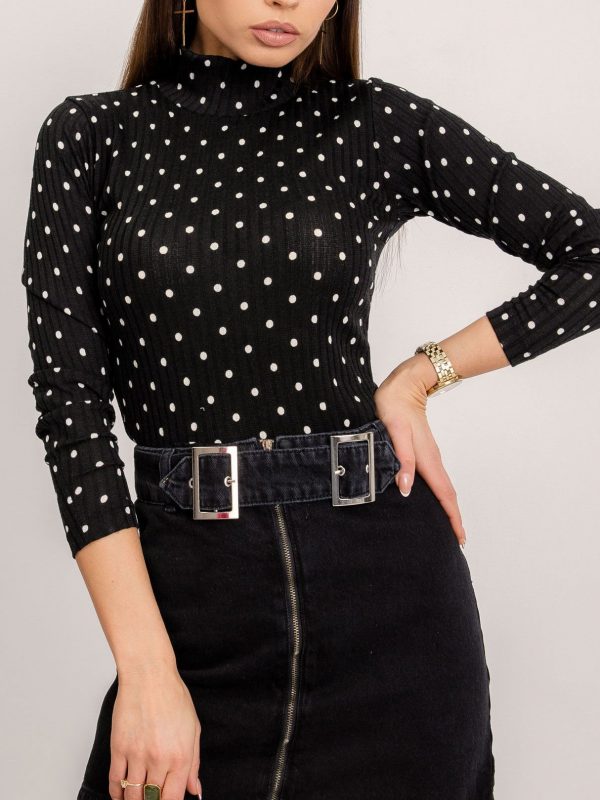 RUE PARIS Nadine Black Blouse