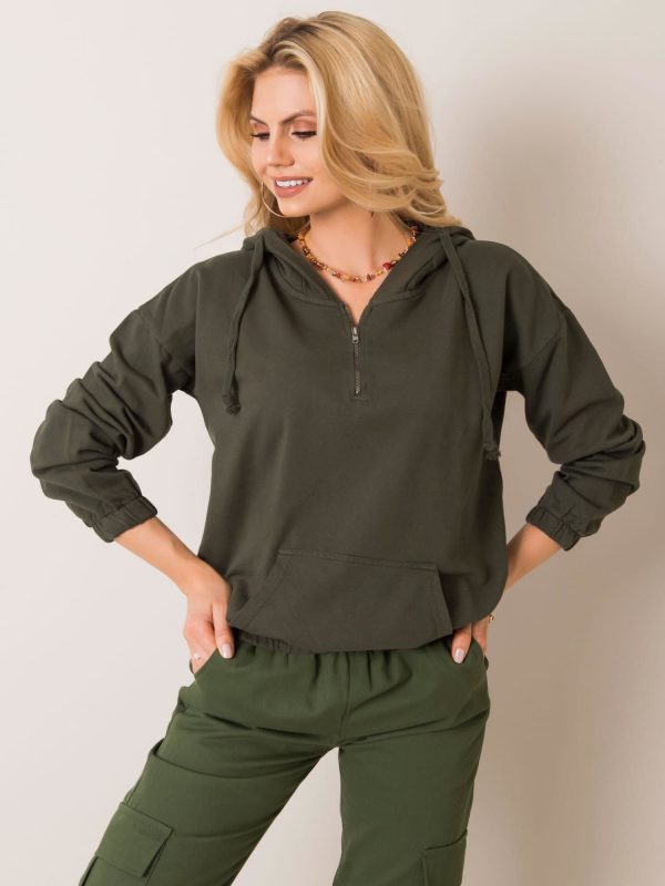 Khaki sweatshirt Thea