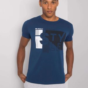 Men's light navy T-shirt cotton Andreas