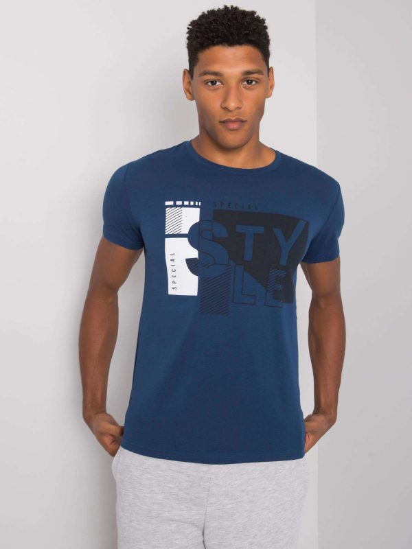 Men's light navy T-shirt cotton Andreas