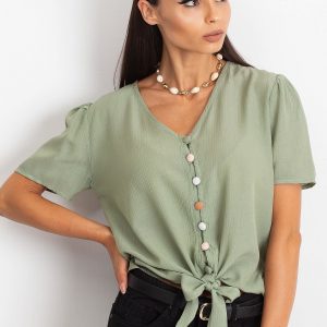 RUE PARIS Green blouse Paradise