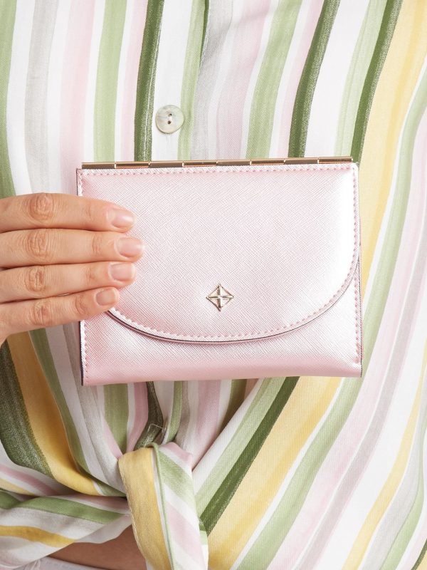 Small elegant wallet light pink