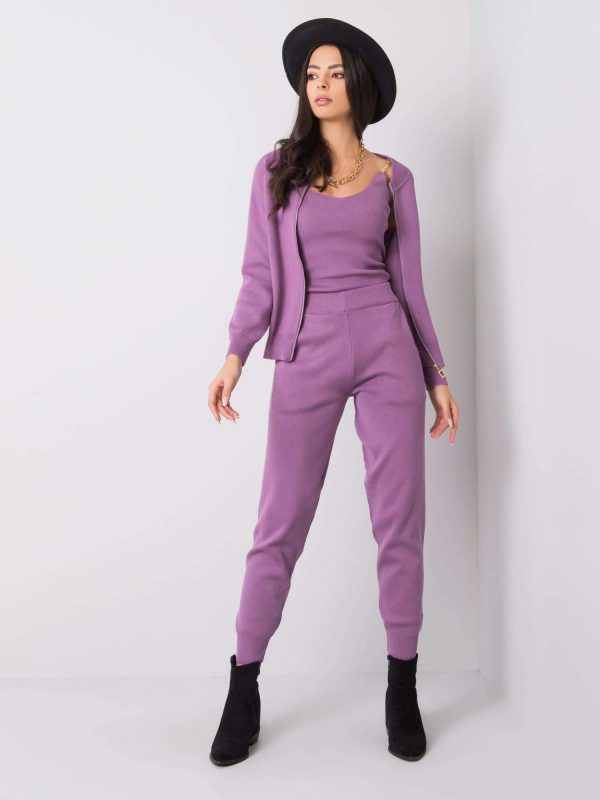 Purple knitted set Henrietta