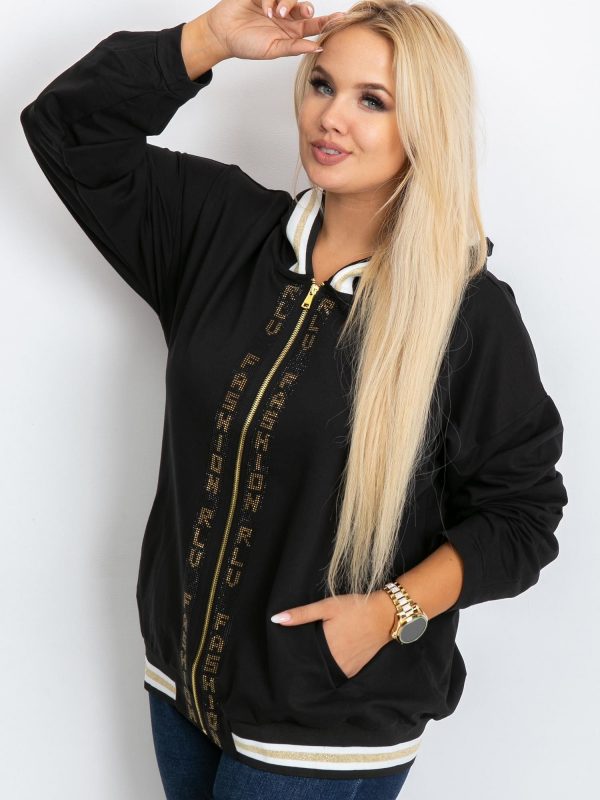 Black plus size sweatshirt Canva