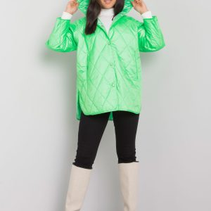 Green quilted jacket with hood Selah