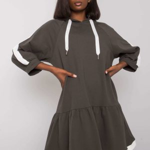 Dark khaki sweatshirt dress Georgetta