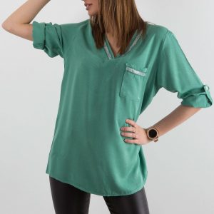 Green tunic with pocket