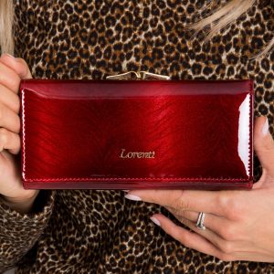 Dark Red Patent Leather Wallet