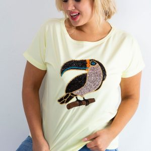 Light yellow T-shirt Materially PLUS SIZE